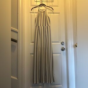 black and white maxi dress